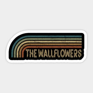 The Wallflowers Retro Stripes Sticker